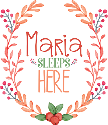 Otroške vinilna preproga spanje tukaj z imenom - TenStickers