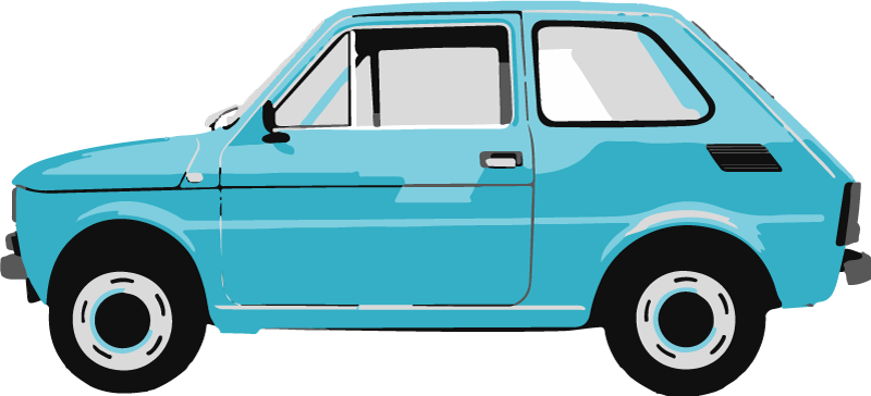 Otroške vinilna preproga modri starinski avto - TenStickers