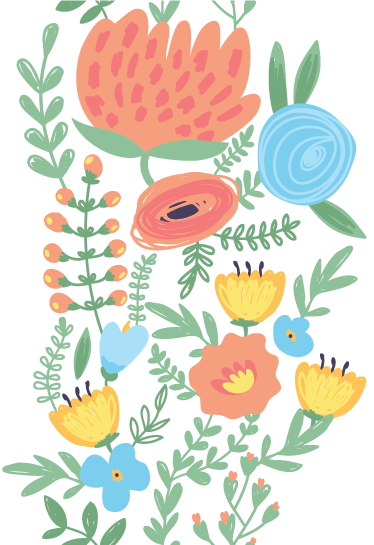 Otroške vinilna preproga cvetlični lepilni trak za vrata - TenStickers