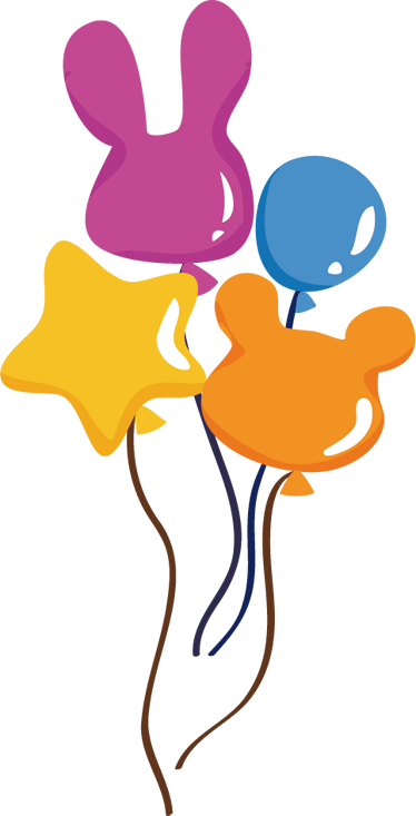 Otroške vinilna preproga baloni v obliki živali - TenStickers