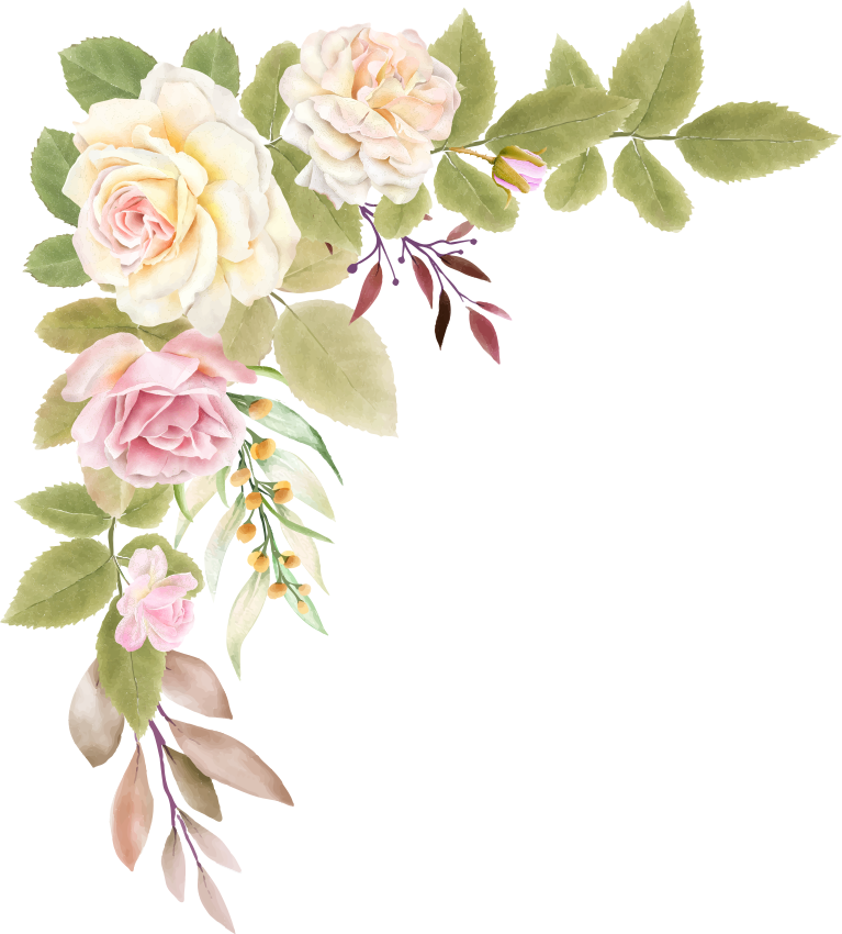 Vinilne preproge za spalnico rožnate in bele vrtnice - TenStickers