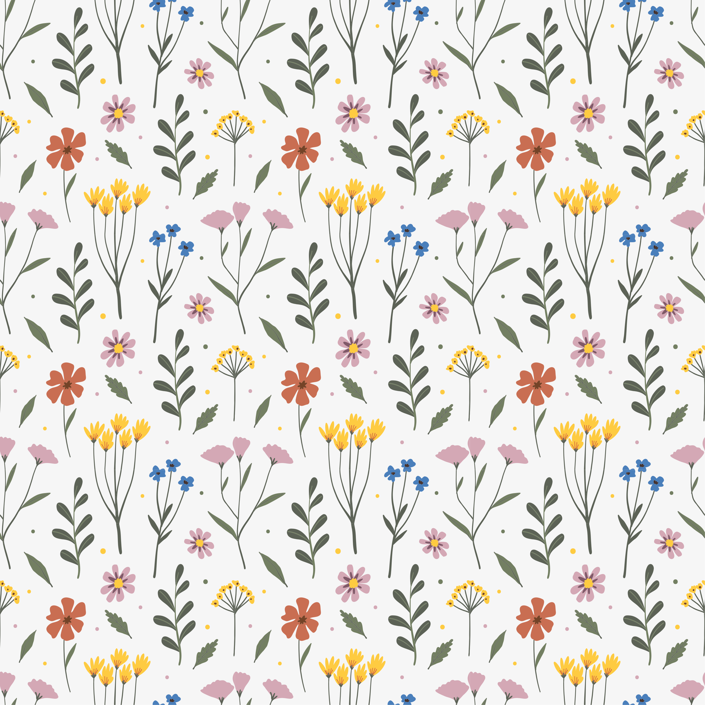 Vinilne preproge za spalnico z večbarvnimi cvetovi - TenStickers