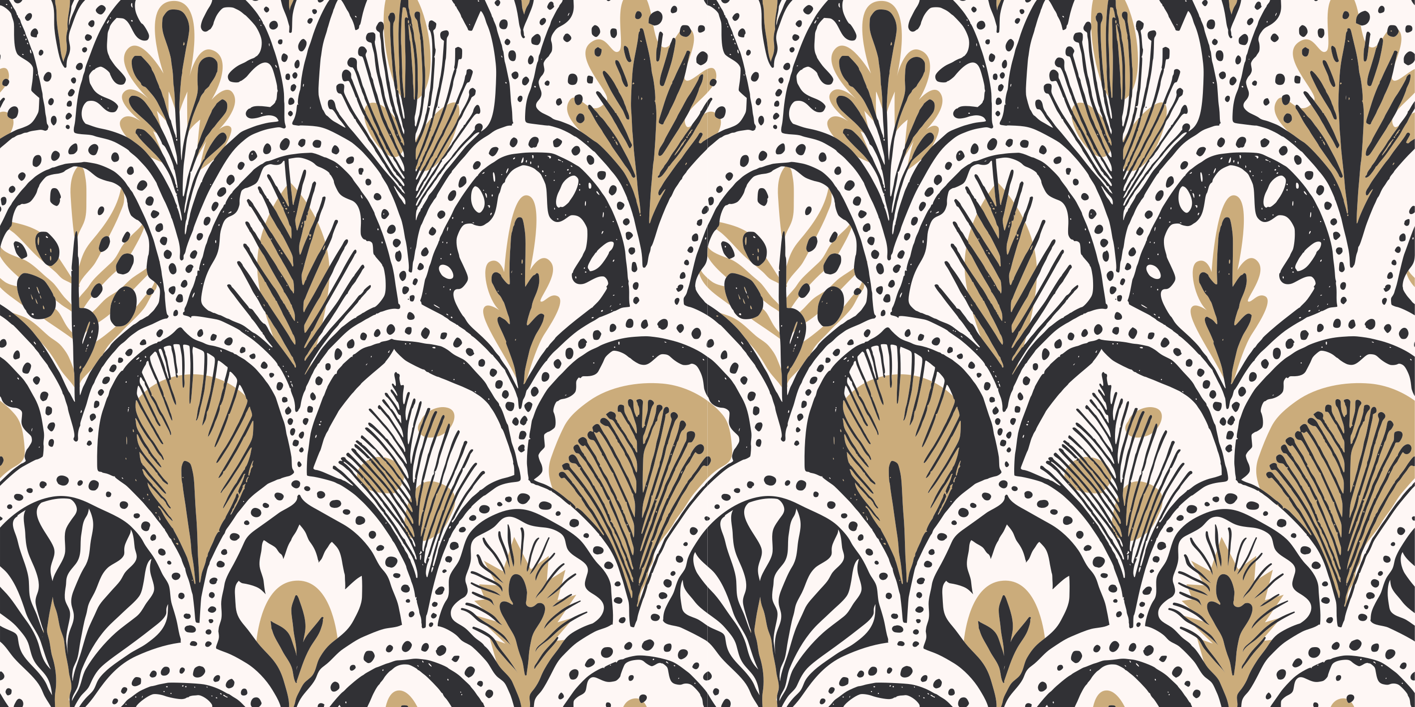 Vinilne preproge za spalnico vzorec art deco peresa - TenStickers