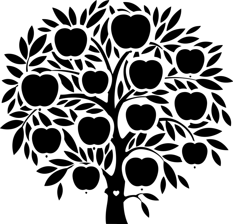 Vinilne preproge za spalnico z imeni iz družinskega drevesa - TenStickers