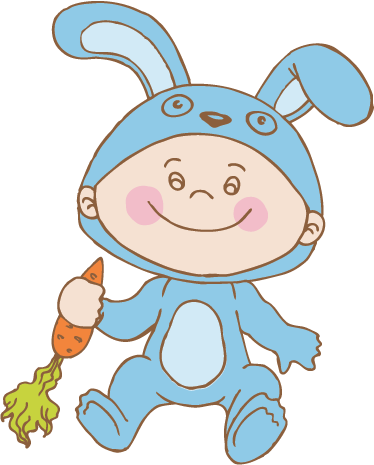 Otroške vinilna preproga kostum zajčka - TenStickers