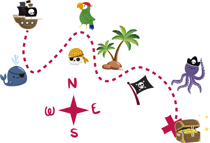 Vinilna preproga z igre zakladna mapa - TenStickers