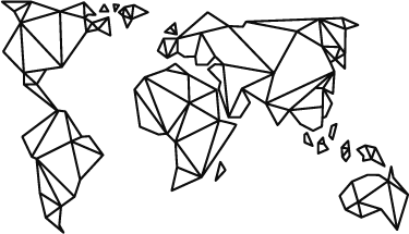 Vinilna preproga z zemljevidom sveta origami - TenStickers