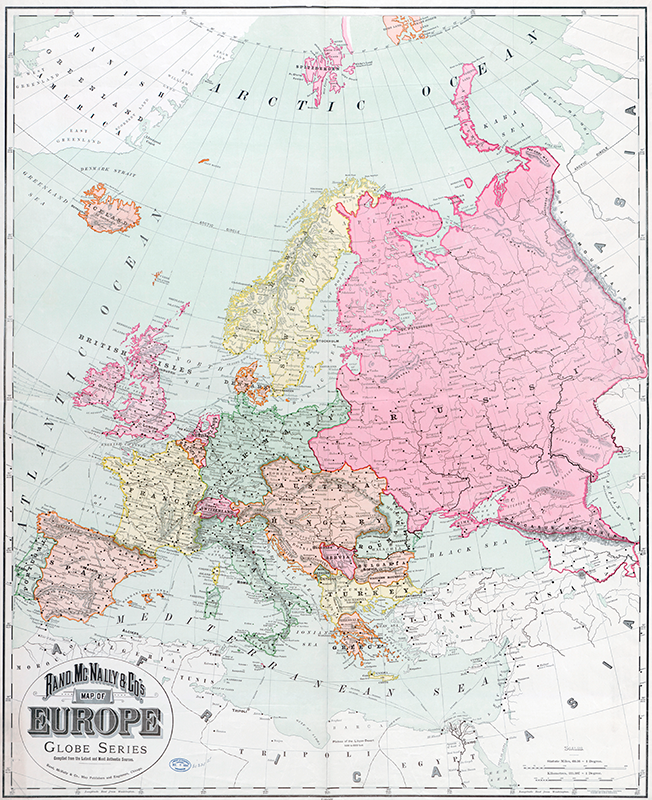 Vinilna preproga z zemljevidom sveta 1900 - TenStickers
