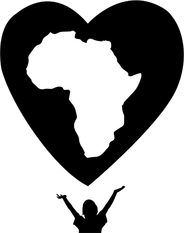 Vinilna preproga z zemljevidom sveta afrika srce - TenStickers