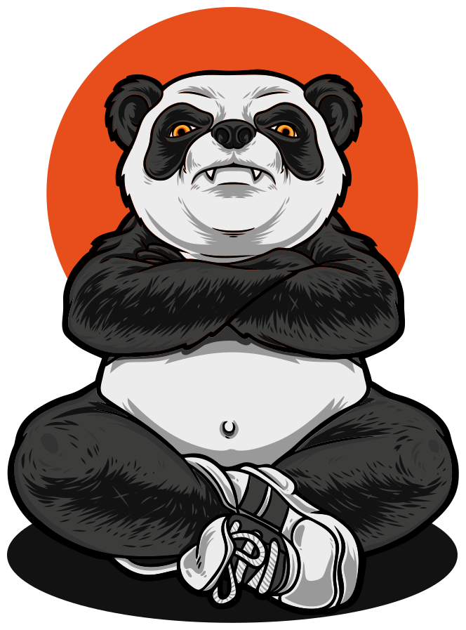 Otroške vinilna preproga panda upornik - TenStickers