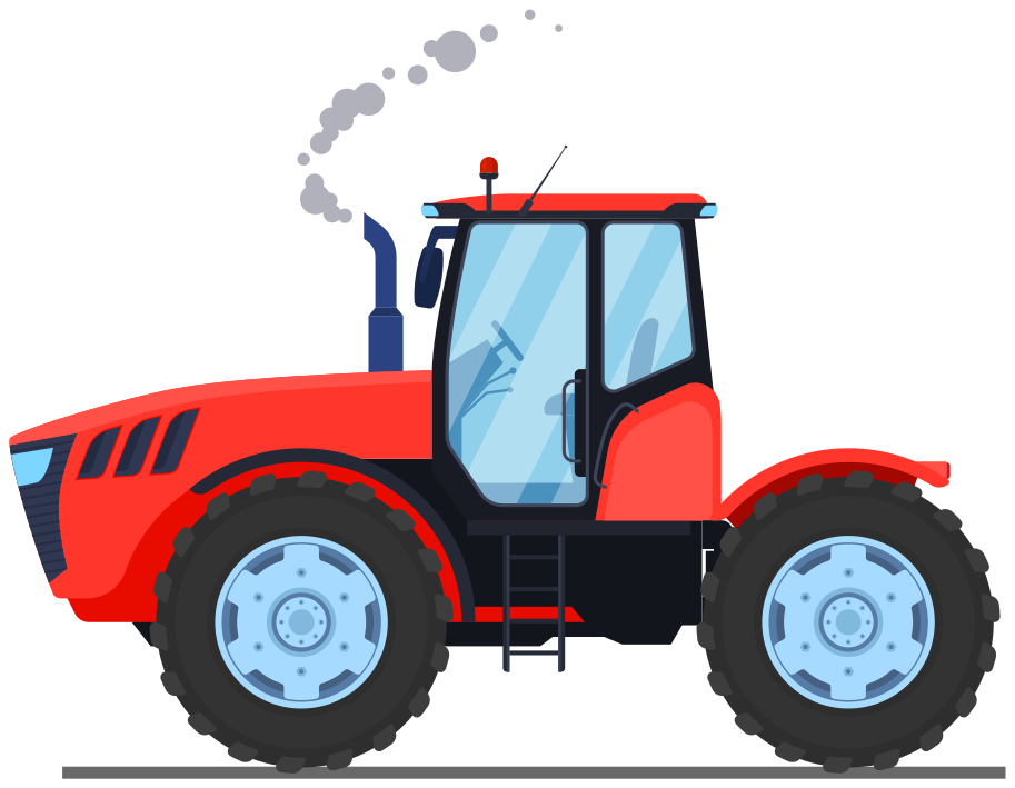 Otroške vinilna preproga rdeč traktor - TenStickers