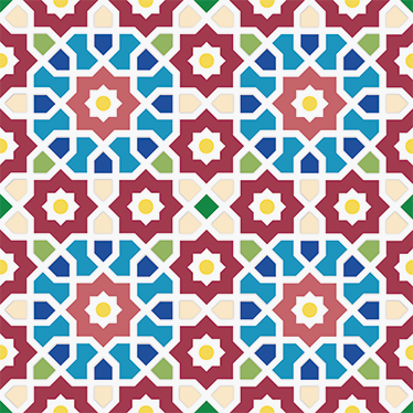 Vinilna preproga za kopalnico arabski hidravlični ploščice - TenStickers