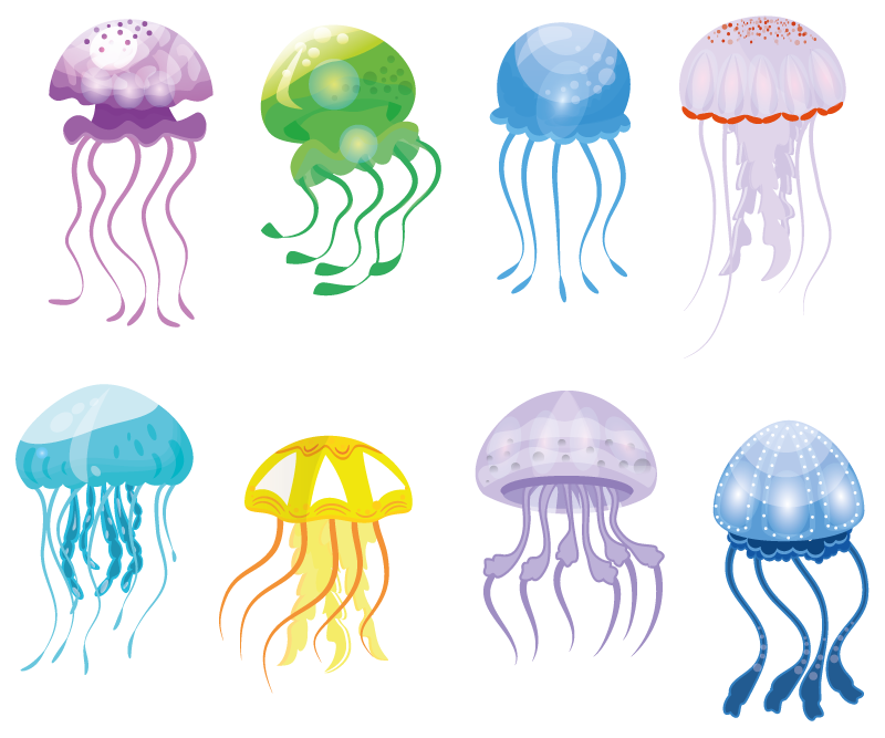 Vinilna preproga za kopalnico barve meduz - TenStickers