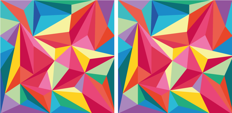 Vinilna preproga za kopalnico večbarvna geometrijska slika - TenStickers