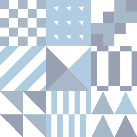 Vinilna preproga za kopalnico geometrijski modri vzorec - TenStickers