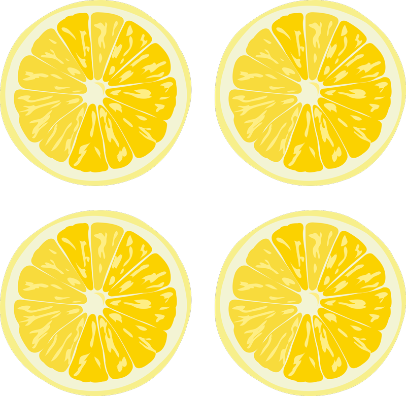 Vinilna preproga za kuhinjo nalepke narezanih limon - TenStickers