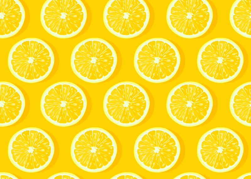 Vinilna preproga za kuhinjo narezane limone - TenStickers