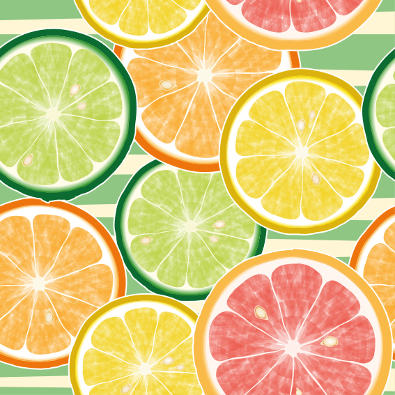 Vinilna preproga za kuhinjo z motivom citrusov - TenStickers