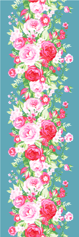 Vinilne preproge za spalnico turkizni shabby chic vzorec - TenStickers