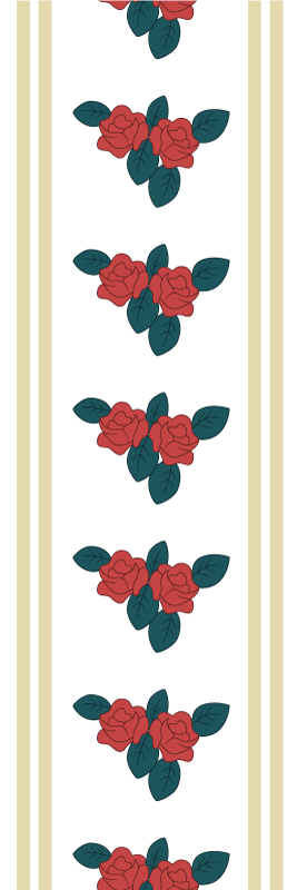 Vinilne preproge za spalnico rože v stilu shabby chic - TenStickers