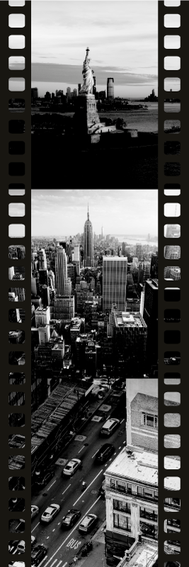 Vinilne preproge za spalnico kolaž fotografij nyc - TenStickers