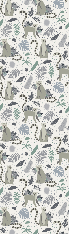 Vinilne preproge za spalnico nordic lemur - TenStickers