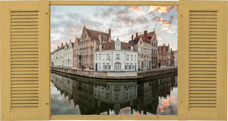 Vinilne preproge za spalnico fotografija brugge - TenStickers