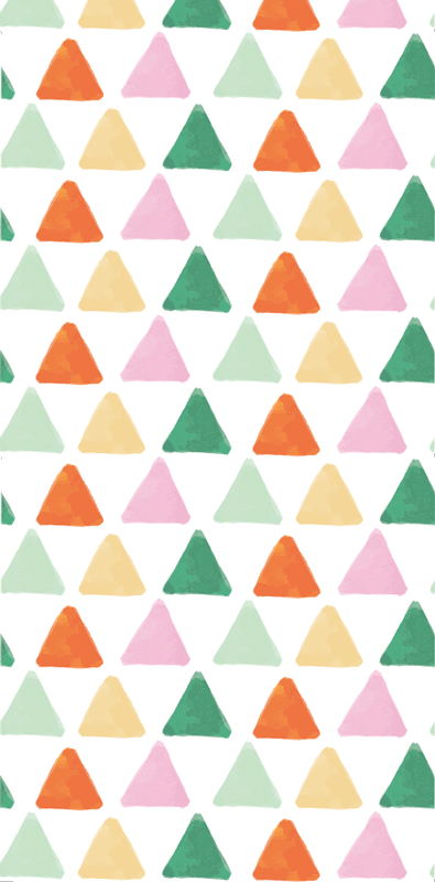 Skandinavski vinilni preproga vzorec pastelnih trikotnikov - TenStickers