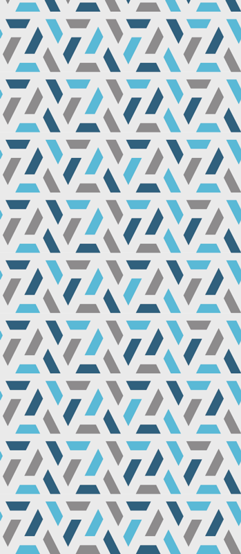 Skandinavski vinilni preproga modro-zelena geometrija - TenStickers