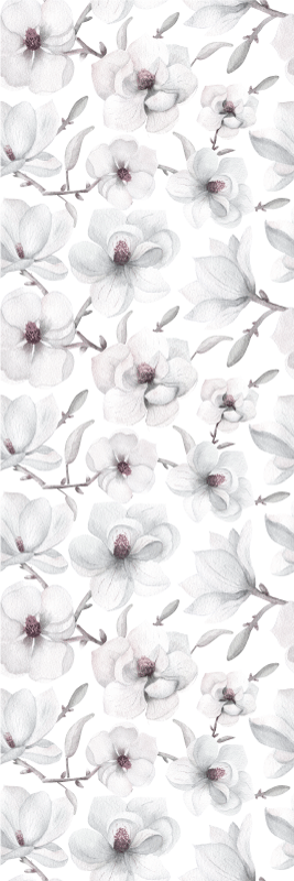 Naravne vinilne preproge elegantna veja z magnolijo - TenStickers
