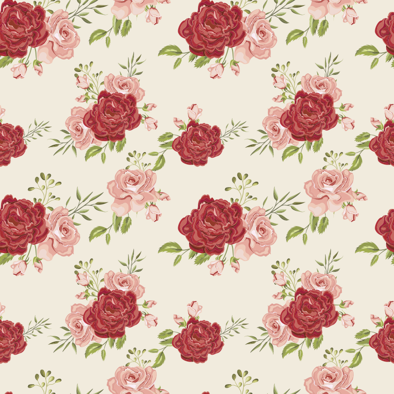 Naravne vinilne preproge graceful roses - TenStickers