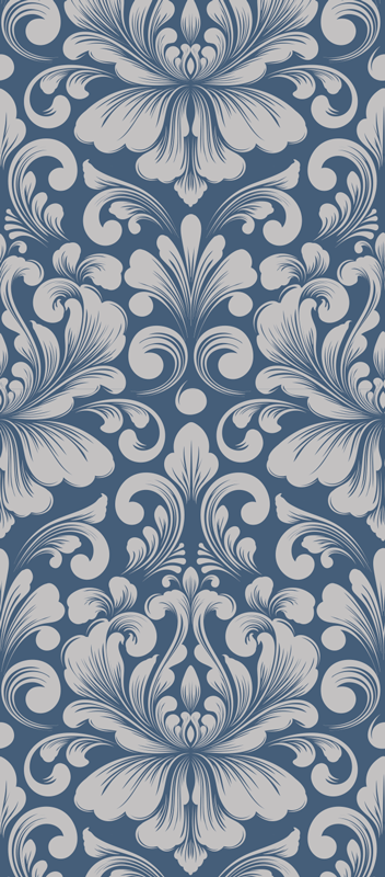 Vintage vinilna preproga klasičen damask vzorec - TenStickers