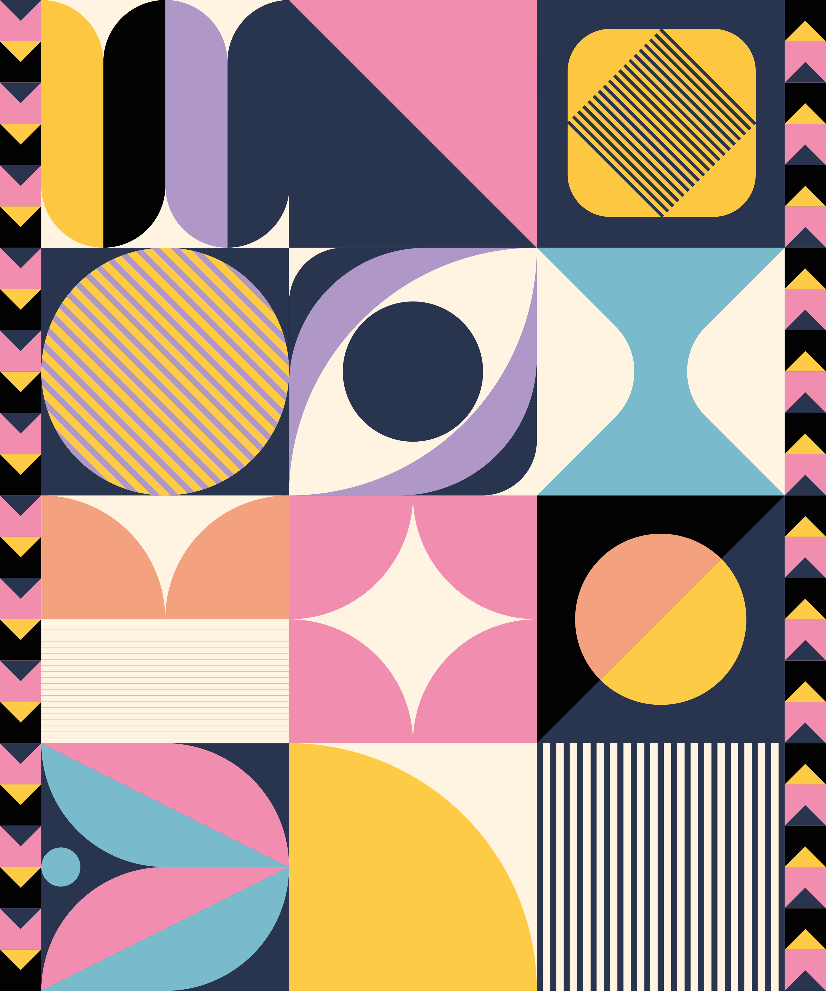 Sodobne vinilne preproge večfigurno geometrijsko slikarstvo - TenStickers