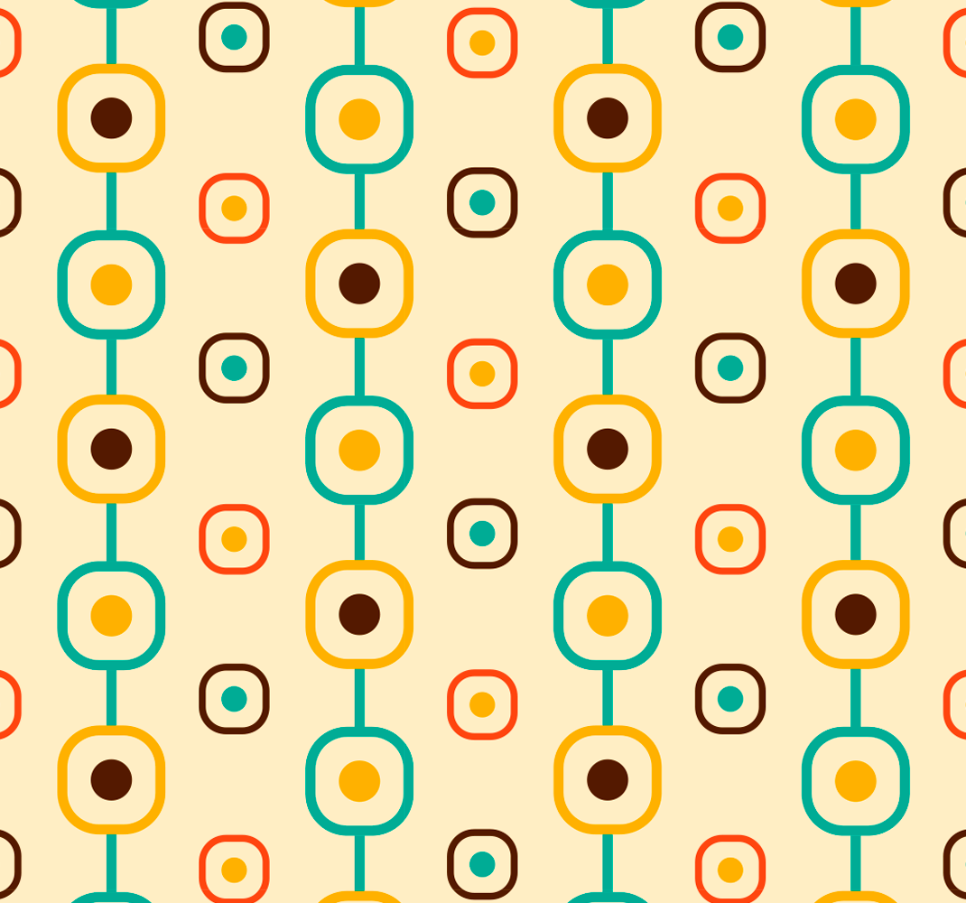 Vintage vinilna preproga geometrija 60-ih - TenStickers