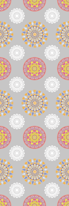 Vintage vinilna preproga svetli mandala krogi - TenStickers