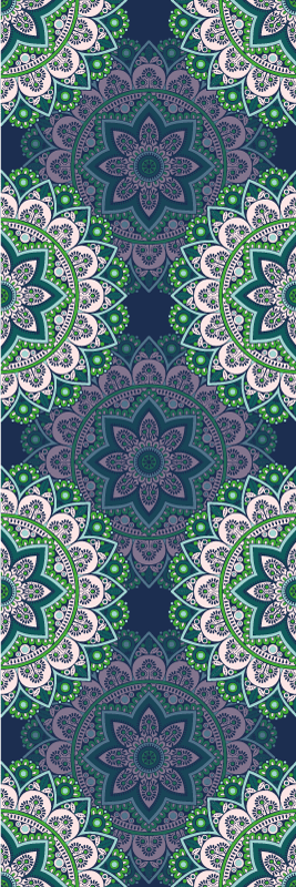 Vintage vinilna preproga vitražna mandala - TenStickers