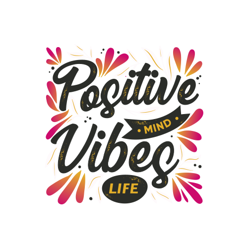 Vinilne preproge z napisom pozitiven um pozitivne vibracije - TenStickers