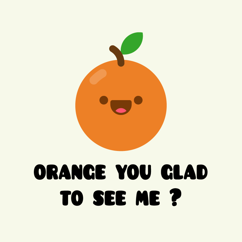 Vinilne preproge z napisom smešna misel z oranžno - TenStickers