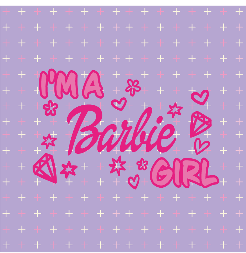 Vinilne preproge z napisom sem barbie punčka - TenStickers