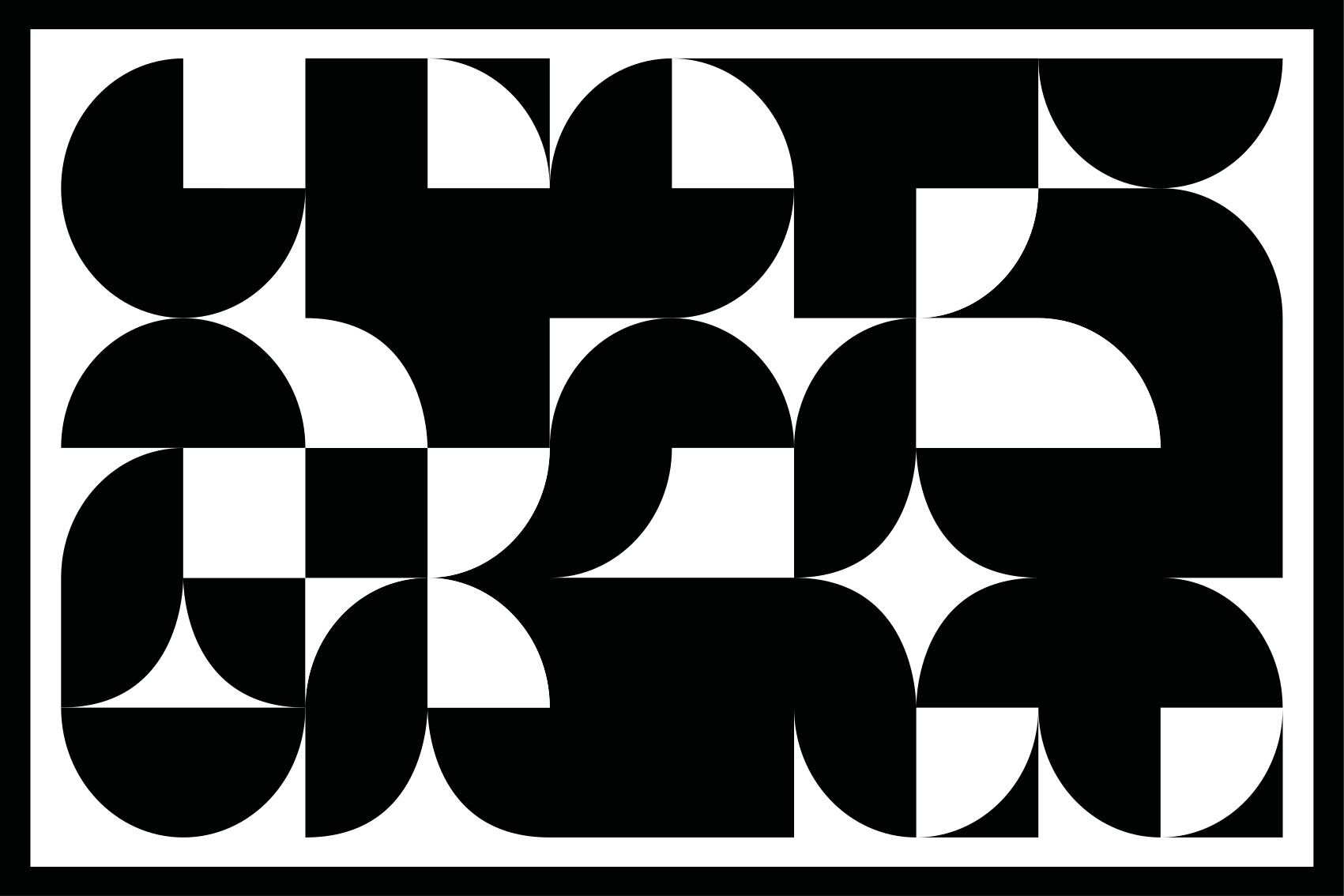 Vinilne preproge z geometrijskimi vzorci črni krog - TenStickers