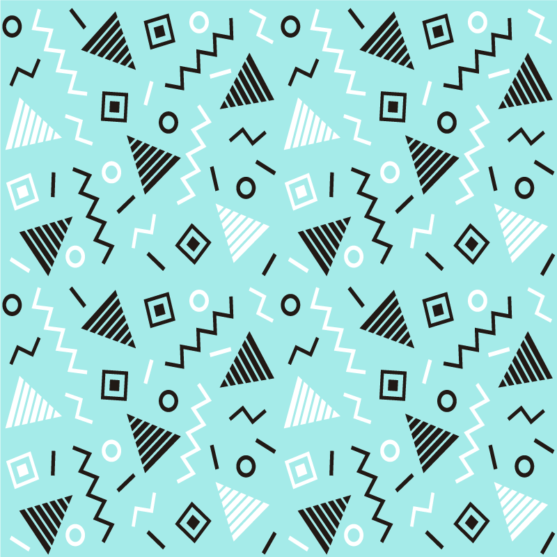 Vinilne preproge z geometrijskimi vzorci v slogu 80-ih - TenStickers