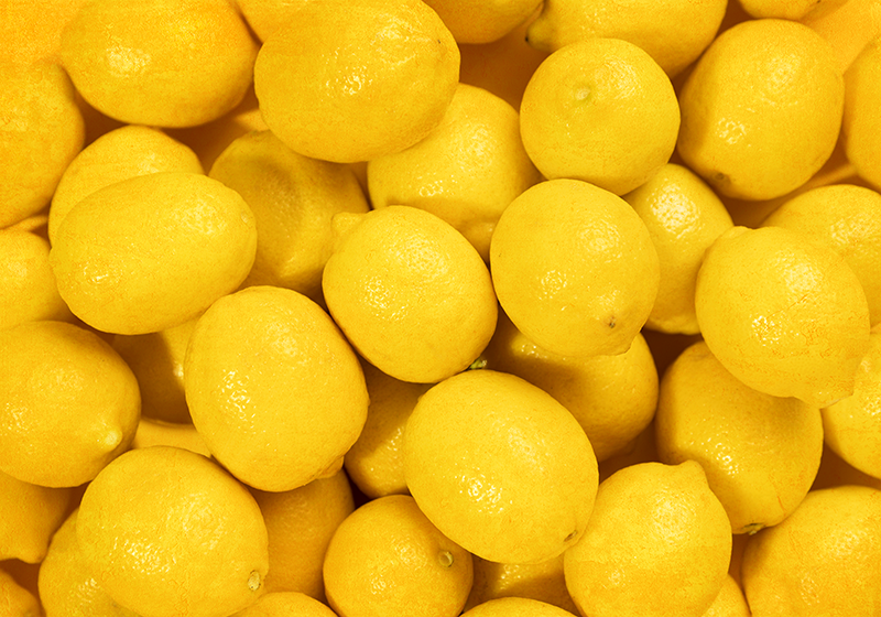 Rumeno vinilno preproga limone - TenStickers