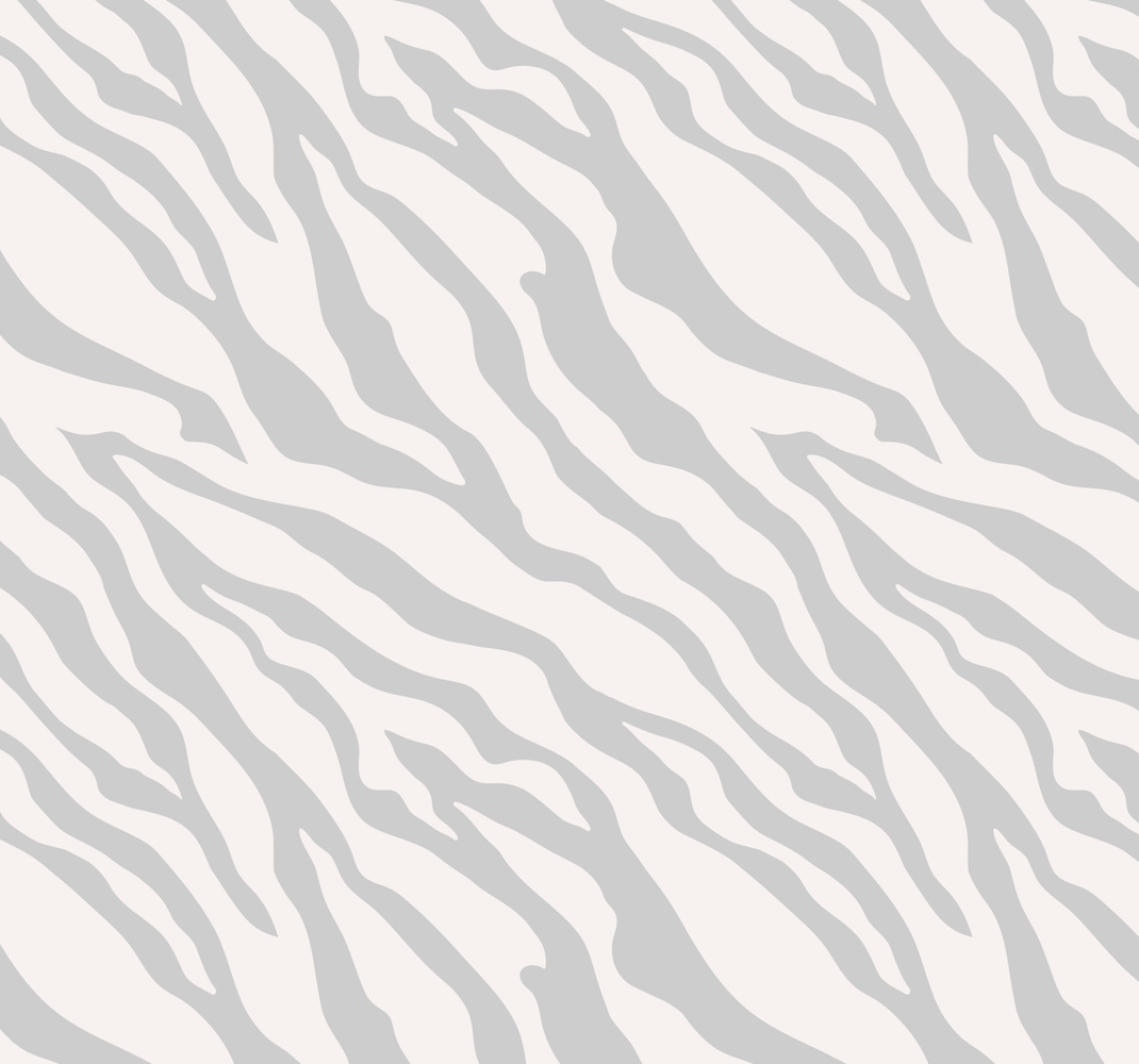 Bel vinilni preproga svetlo sivo zebra vzorčena - TenStickers