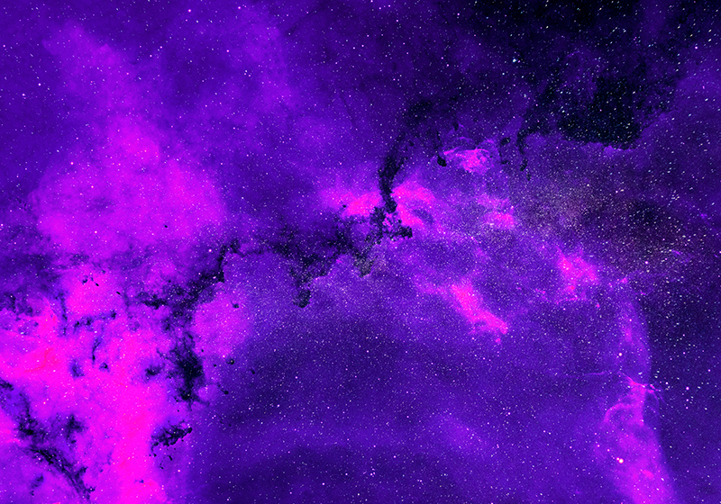 Vinilna preproga v vijolični barvi kozmična nebula - TenStickers