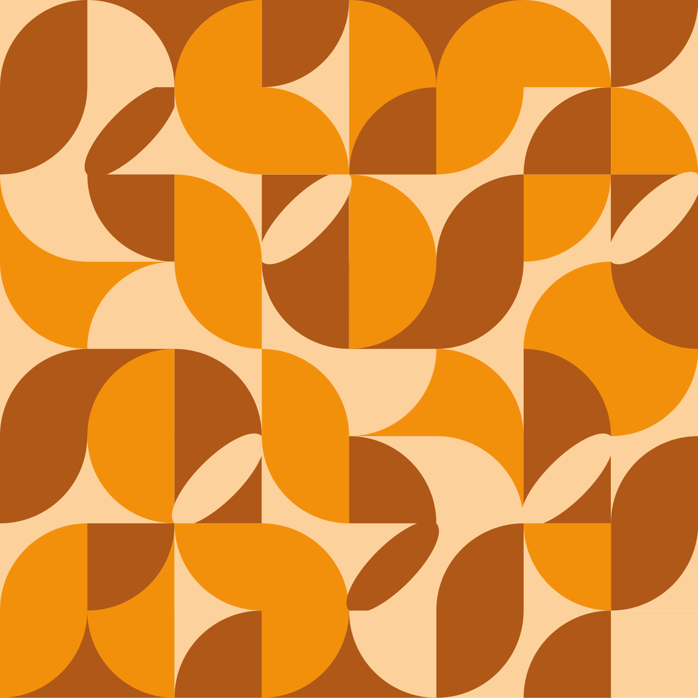 Oranžni vinilni preproga retro oranžni vzorci - TenStickers