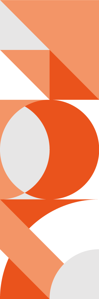 Oranžni vinilni preproga oranžno-bela barvna blokada - TenStickers