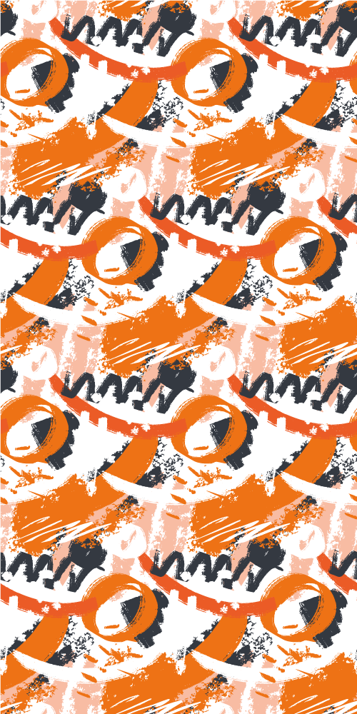 Oranžni vinilni preproga abstraktni oranžni akvareli - TenStickers