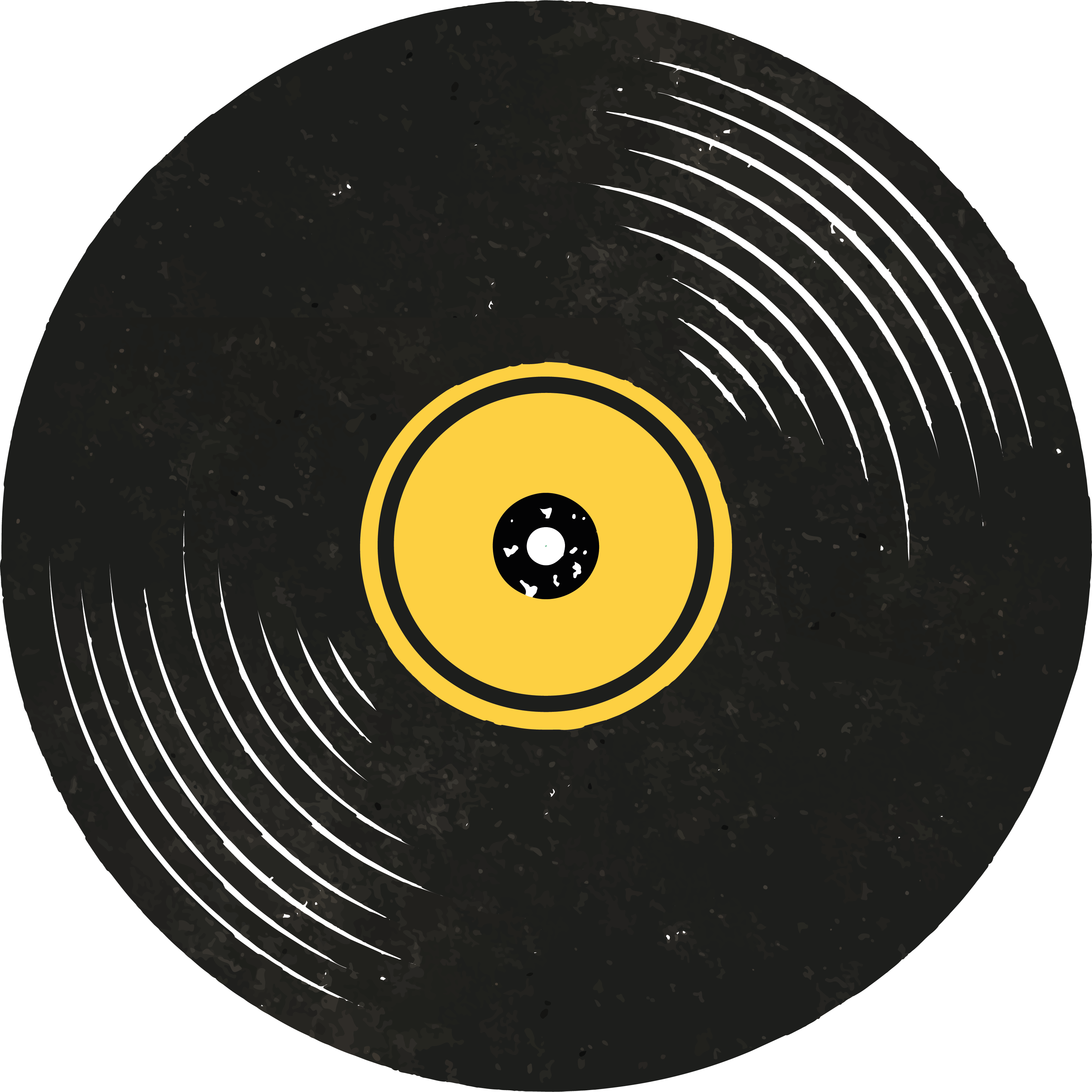 Črni vinilni preproga vintage vinilni albumi - TenStickers