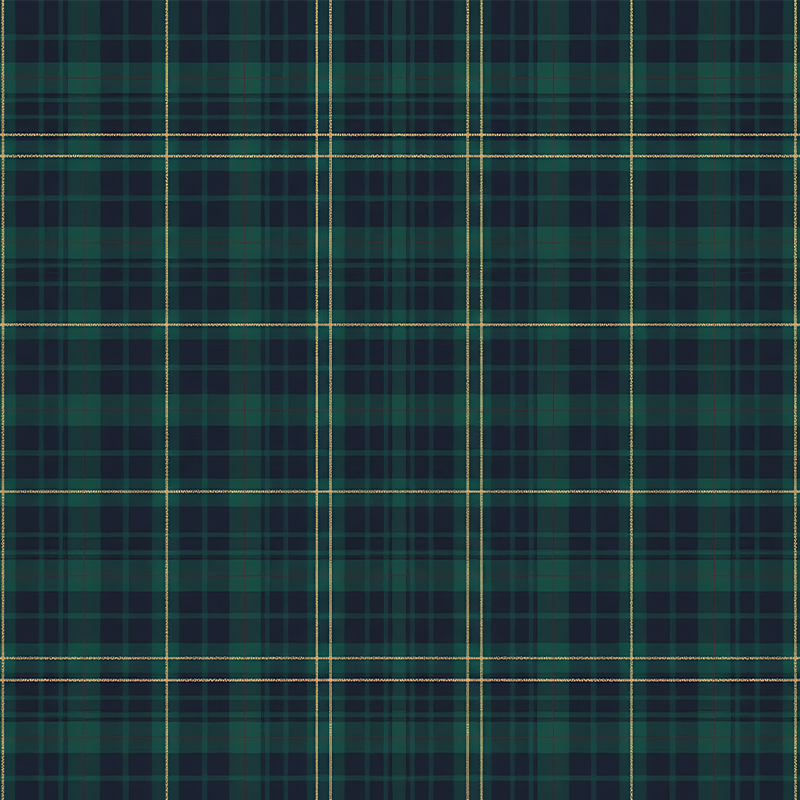 Zelen vinilni preproga temnozeleni tartan - TenStickers