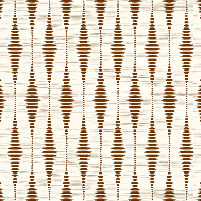 Vinilna preproga za balkon/zunanjost čokoladno rjava ikat - TenStickers